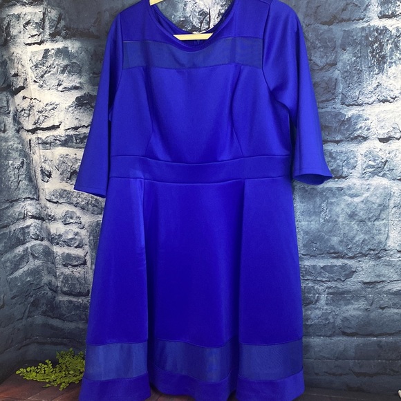 Lane Bryant Fit and Flare Sheer accents Dress - Picture 8 of 8